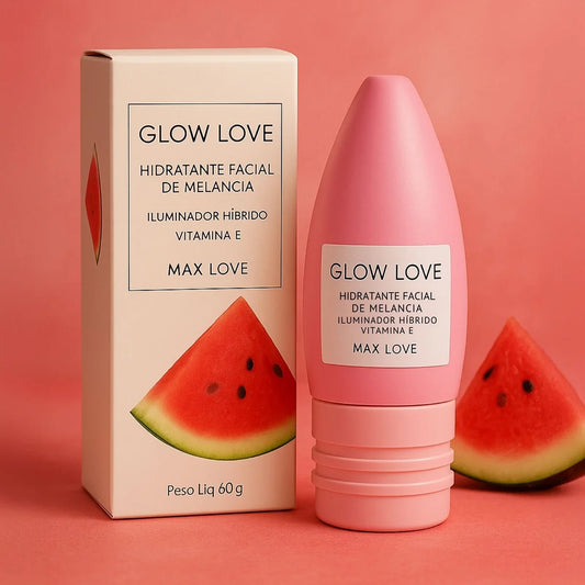 Hidratante Facial Melancia Glow Love 60g Max Love-com Ácido Hialurônico