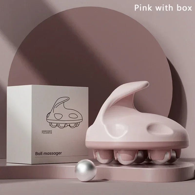 Massageador de bola portátil de 7 contas Bola de cintura de aço magnética