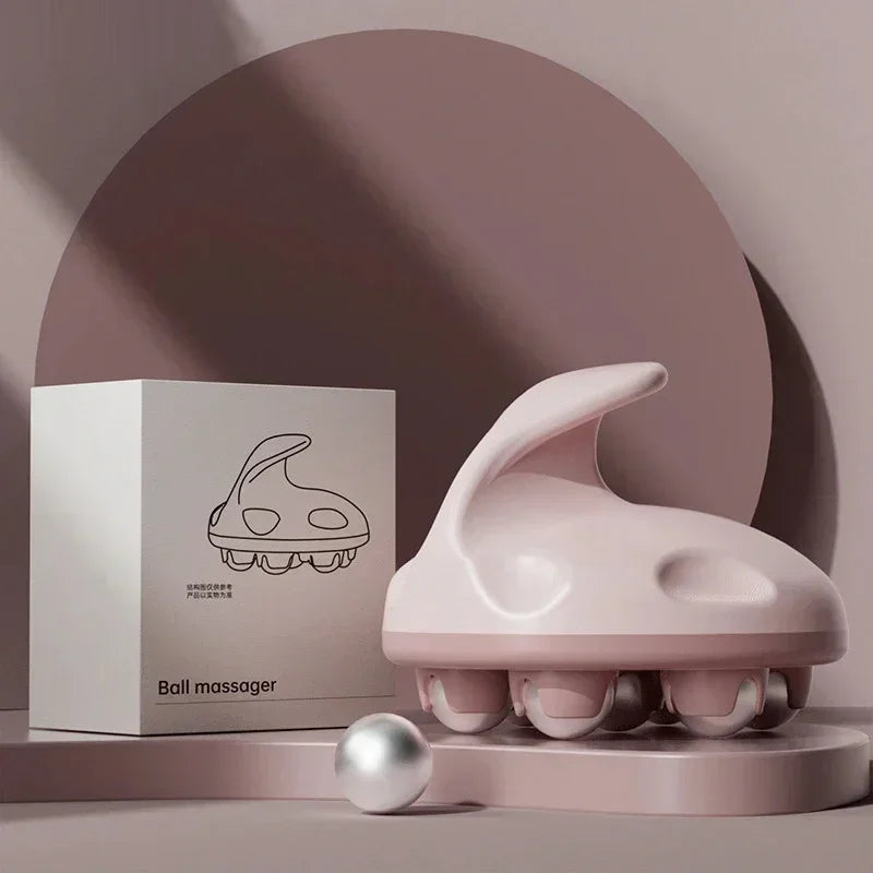 Massageador de bola portátil de 7 contas Bola de cintura de aço magnética