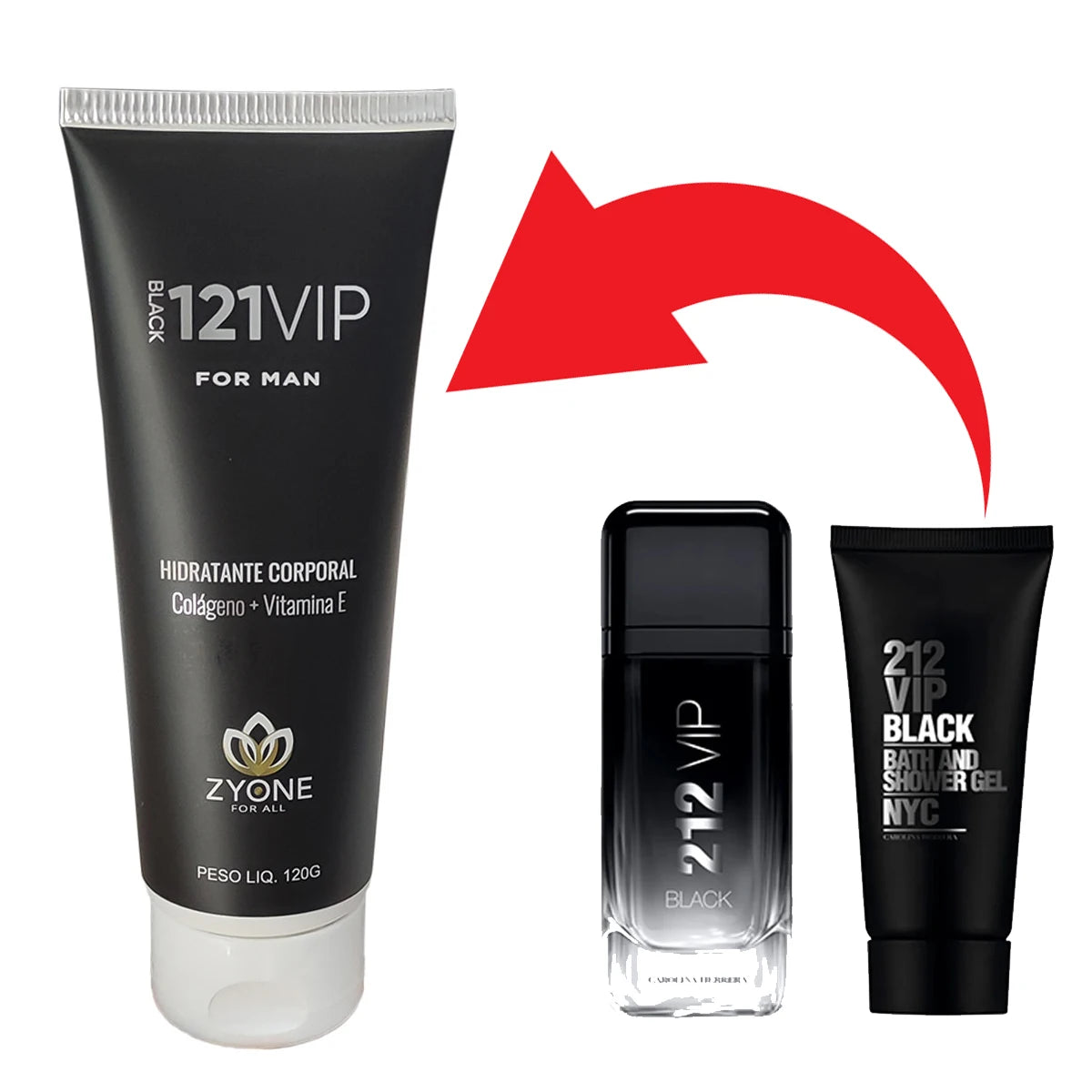 Hidratante Corporal 121 Vip Preto  UNI SEX