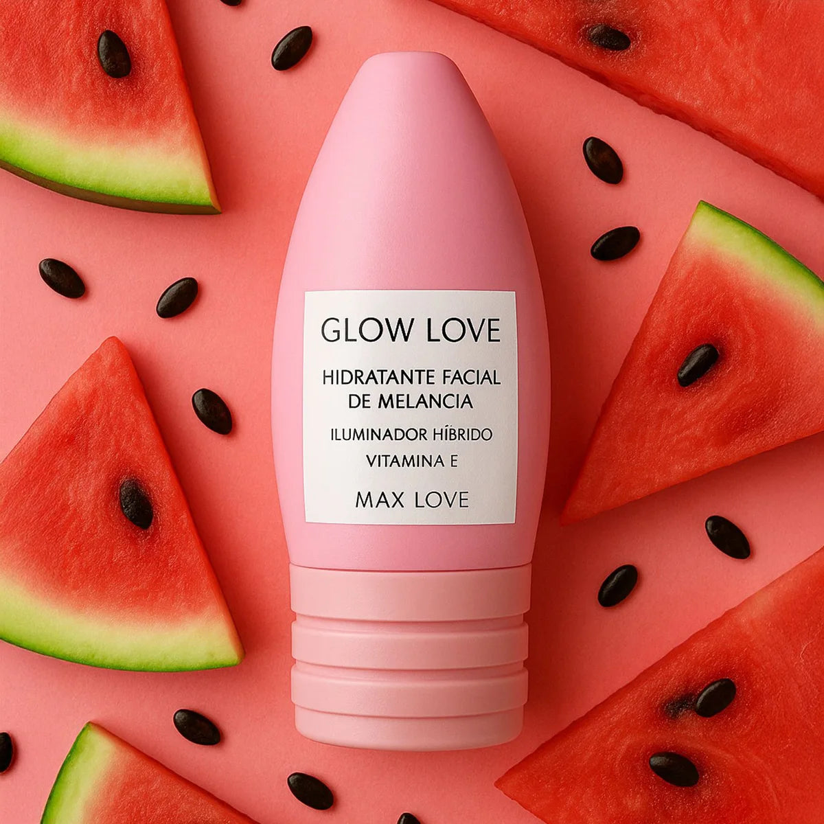 Hidratante Facial Melancia Glow Love 60g Max Love-com Ácido Hialurônico