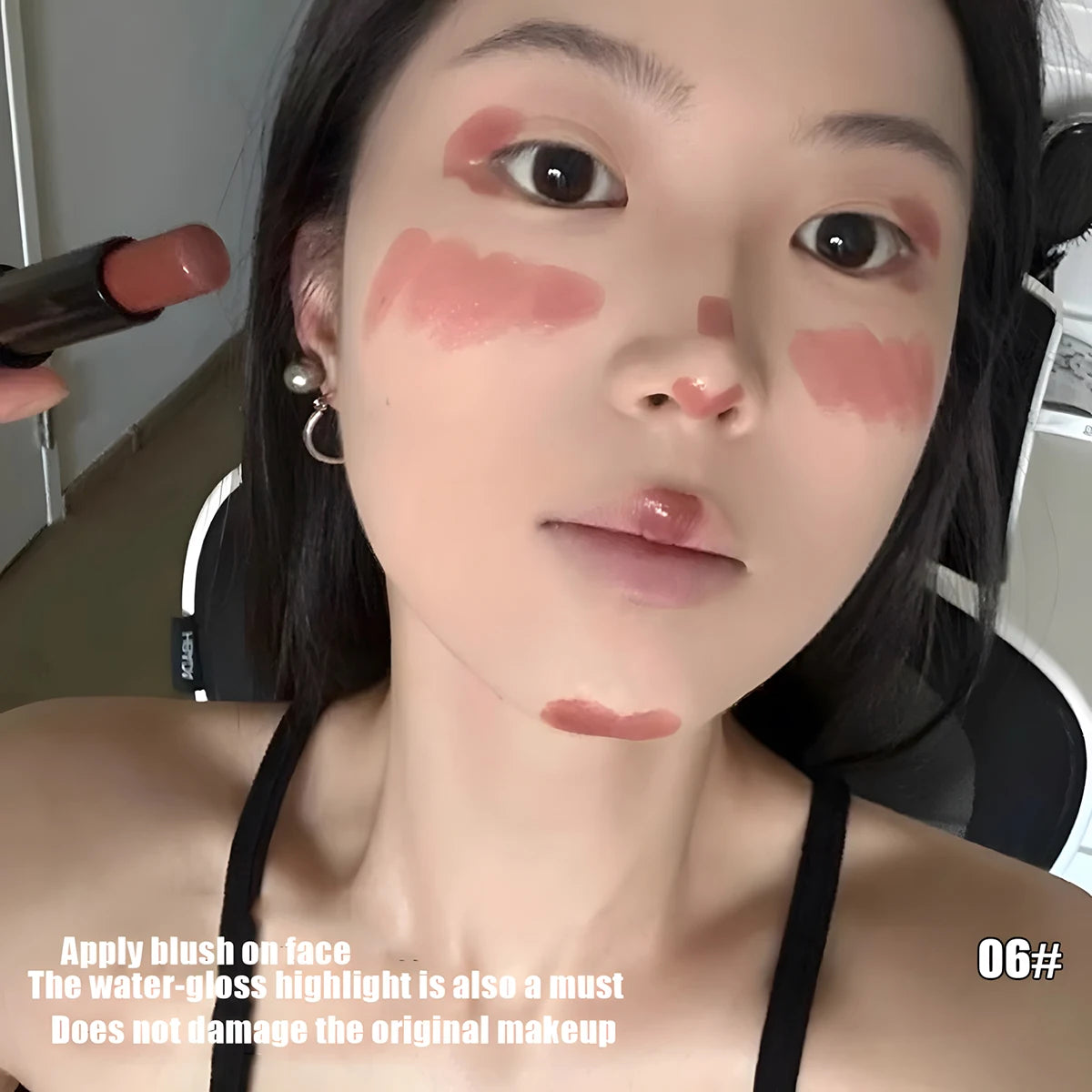 Batom vermelho marrom batom espelho hidratante à prova d'água