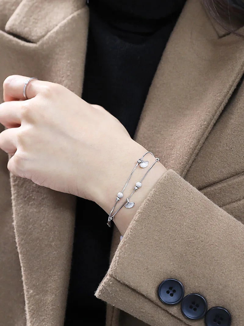 Pulseira Silver Duplo Amor Coração