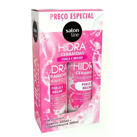 Kit de Shampoo + Condicionador Hydra Ceramidas Salon Line 300Ml
