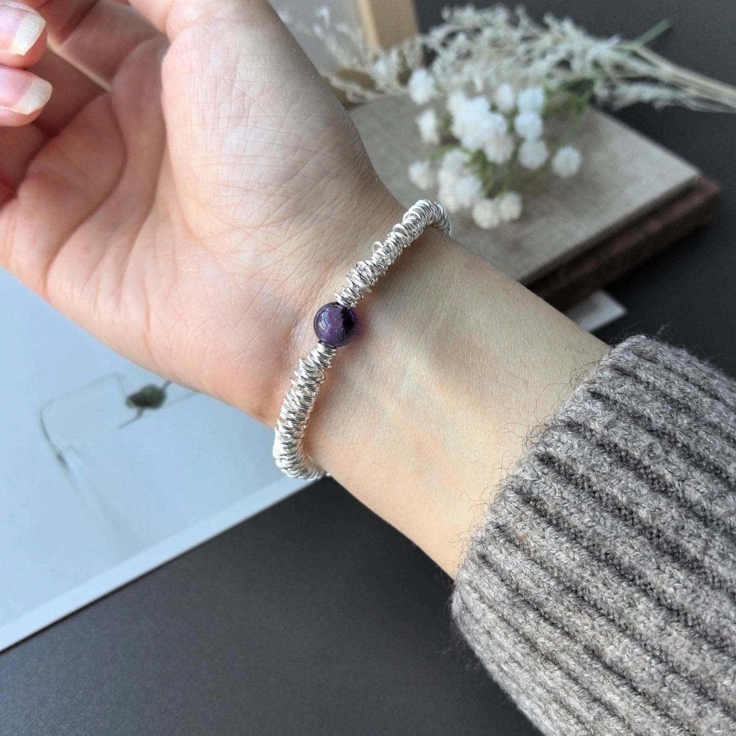 Pulseira Silver Duplo Amor Coração