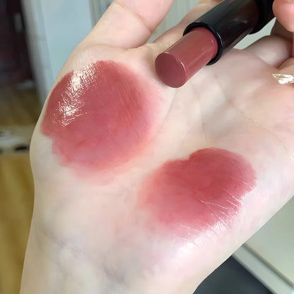 Batom vermelho marrom batom espelho hidratante à prova d'água