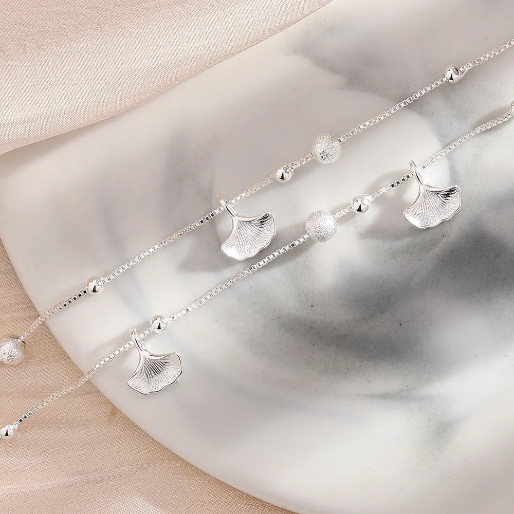 Pulseira Silver Duplo Amor Coração