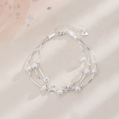 Pulseira Silver Duplo Amor Coração