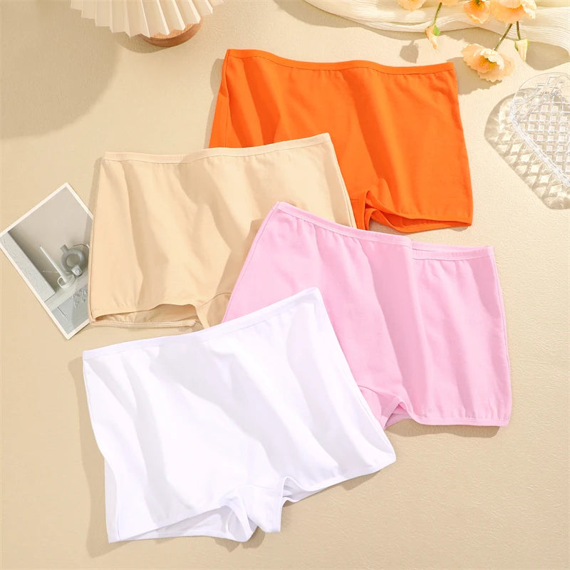 4 PCS Calcinha Feminina de Algodão Sem Costura Esportes