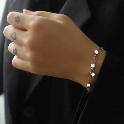 Pulseira Silver Duplo Amor Coração