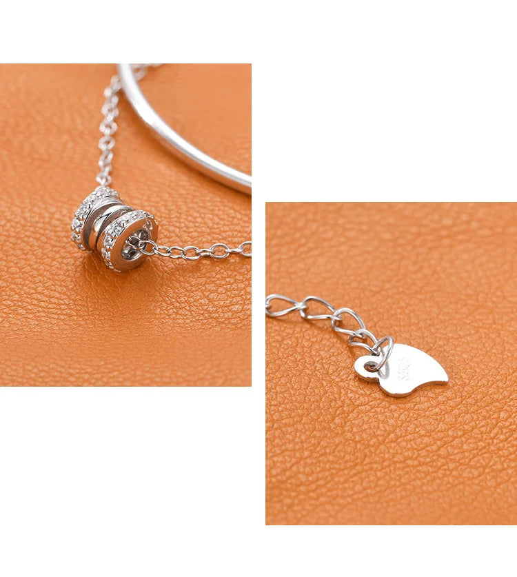 Pulseira Silver Duplo Amor Coração