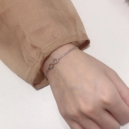 Pulseira Silver Duplo Amor Coração