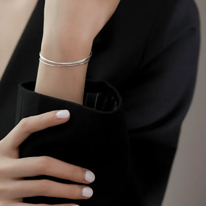 Pulseira Silver Duplo Amor Coração