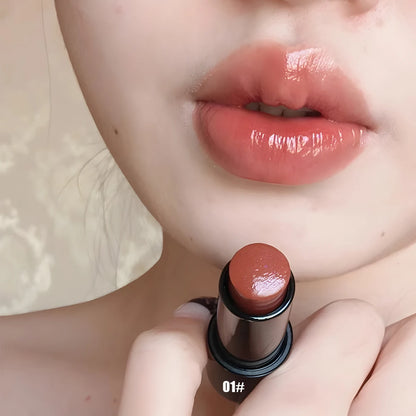 Batom vermelho marrom batom espelho hidratante à prova d'água