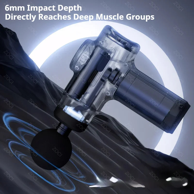 Mini 99 Níveis Fascia Gun Handheld Portable Massage Gun Vibração Display