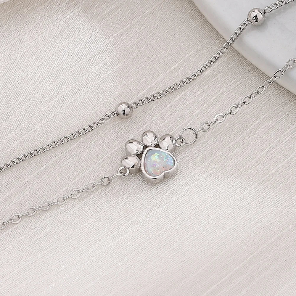 Pulseira Silver Duplo Amor Coração