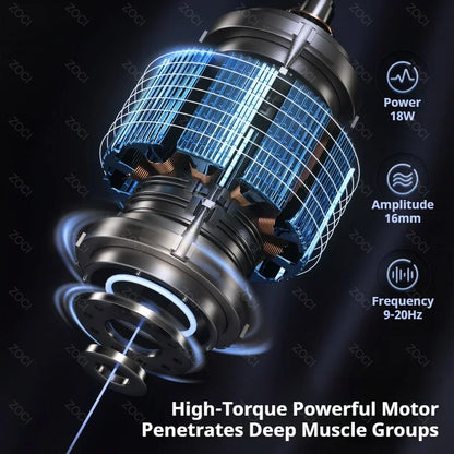 Mini 99 Níveis Fascia Gun Handheld Portable Massage Gun Vibração Display