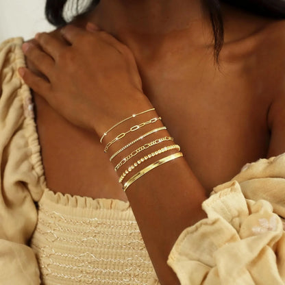 Pulseiras de ouro para mulheres à prova d'água