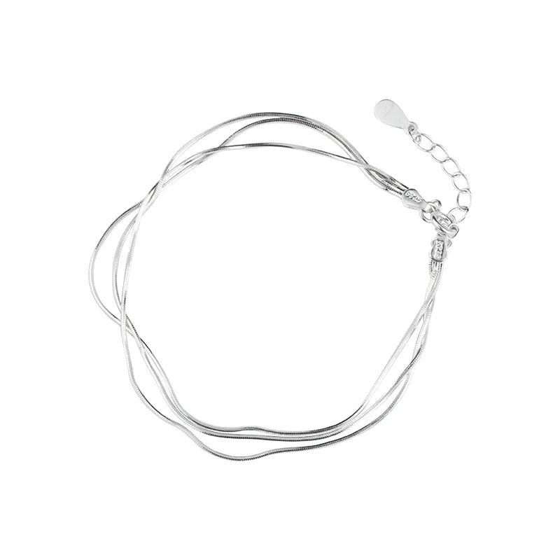Pulseira Silver Duplo Amor Coração