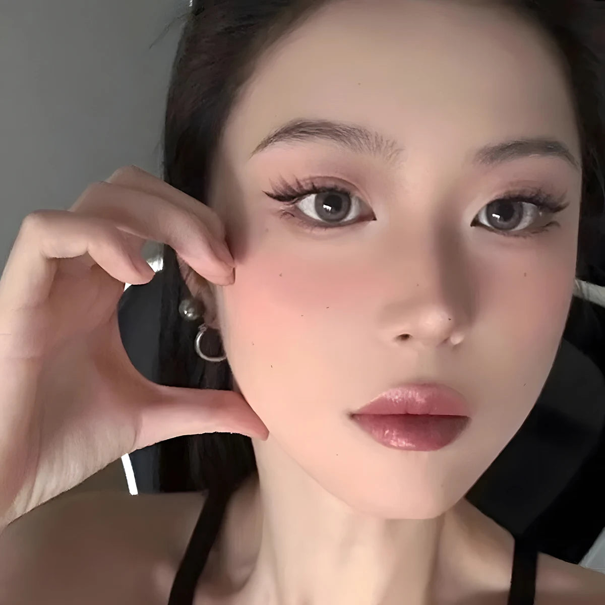 Batom vermelho marrom batom espelho hidratante à prova d'água