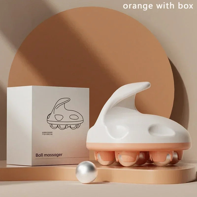 Massageador de bola portátil de 7 contas Bola de cintura de aço magnética