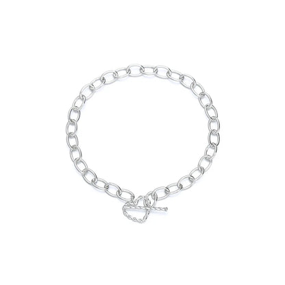 Pulseira Silver Duplo Amor Coração