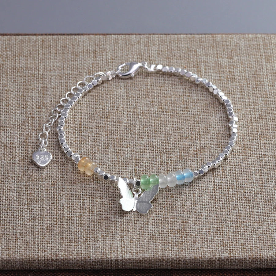 Pulseira Silver Duplo Amor Coração