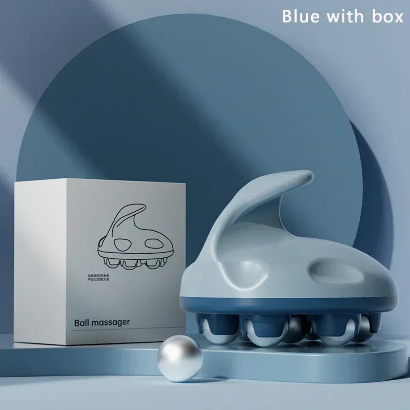 Massageador de bola portátil de 7 contas Bola de cintura de aço magnética